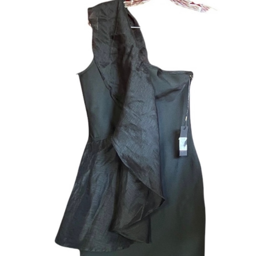 Twelfth Love one shoulder little black cocktail dress